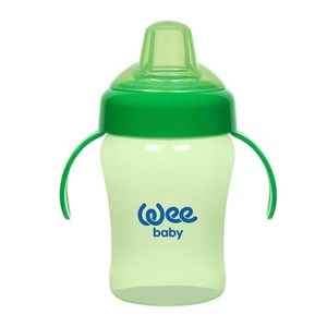 Wee Baby 775 Akıtmaz Kulplu Bardak 240 ml Yeşil