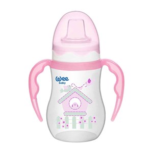 Wee Baby 754 Akıtmaz Kulplu PP Bardak 250 ml Pembe