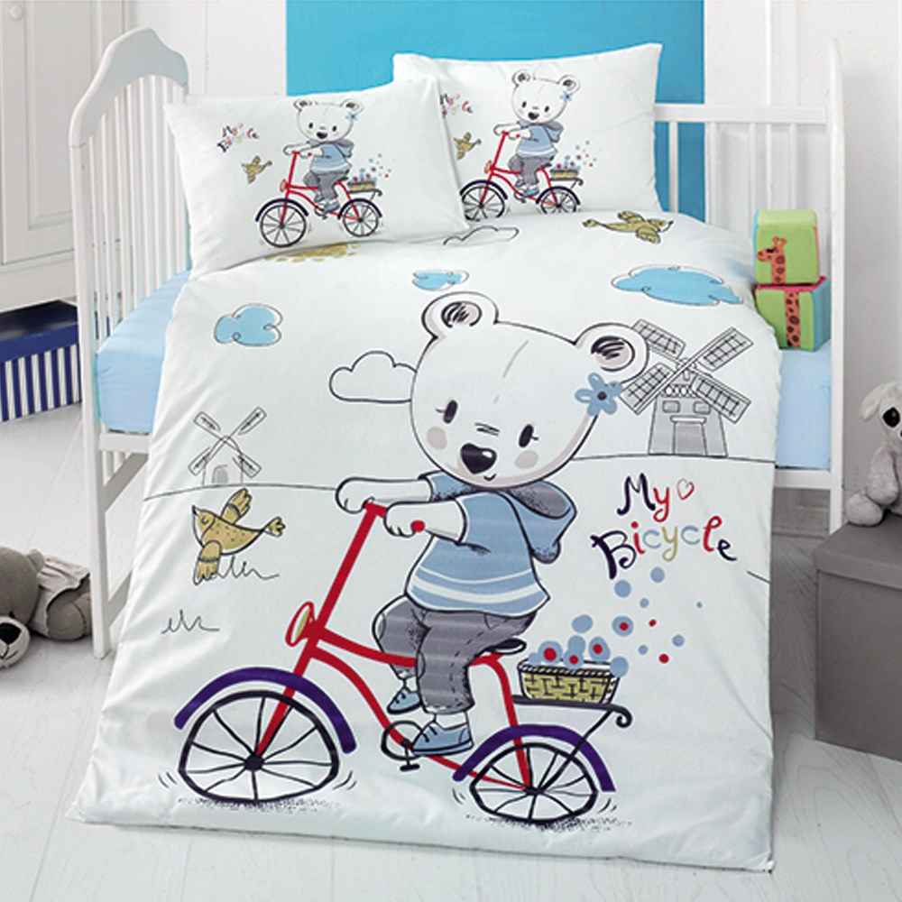 Kidboo My Bike 4 Parça Bebek Nevresim Takımı 100x150 Cm Fiyatı İlke Bebe