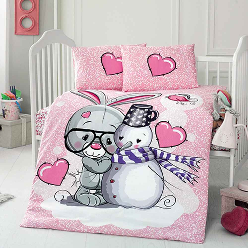 Kidboo LOVE 4 Parça Bebek Nevresim Takımı 100x150 Cm Fiyatı İlke Bebe