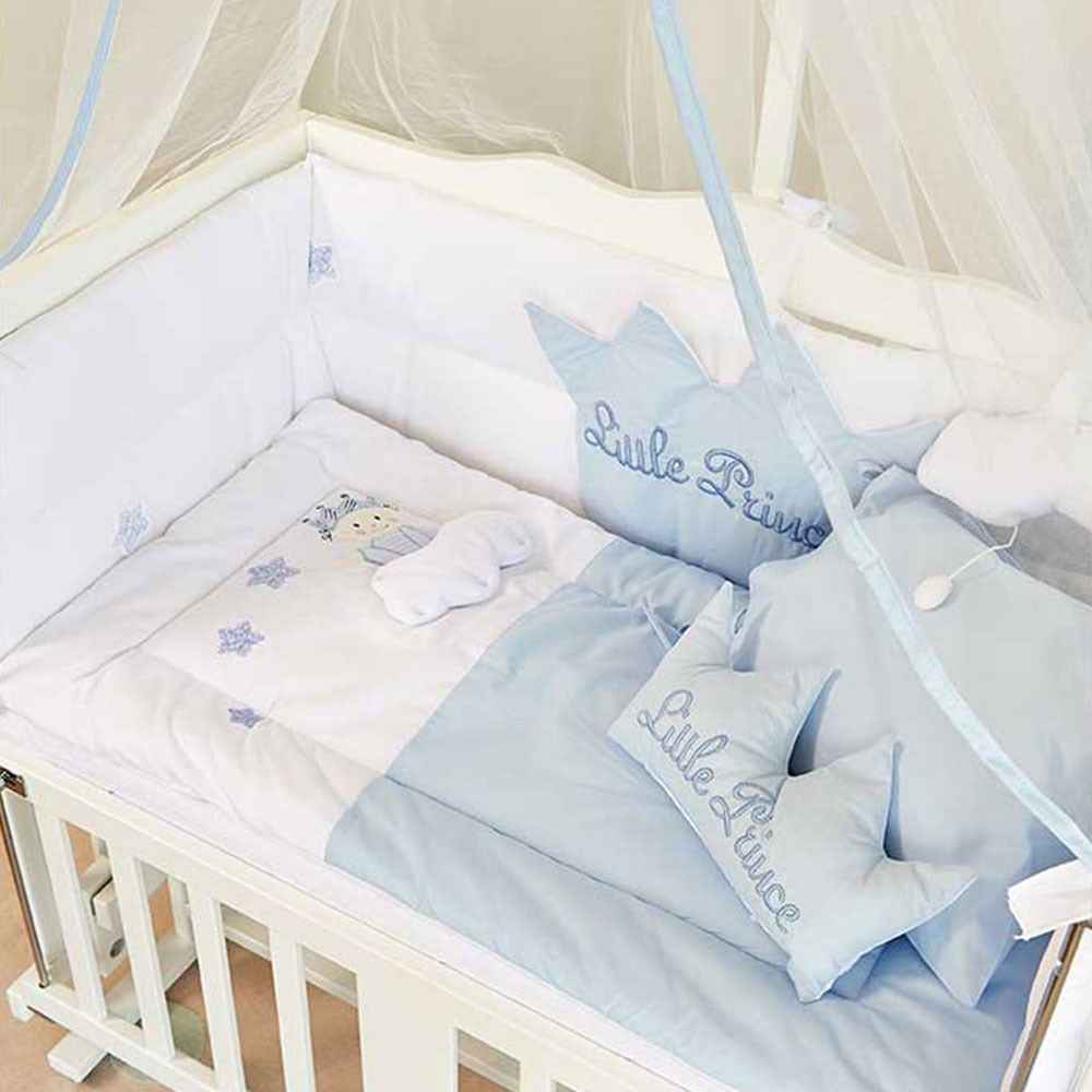 Aybi baby Little Prince Anne Yanı Beşik Tekstili 10 Parça Mavi