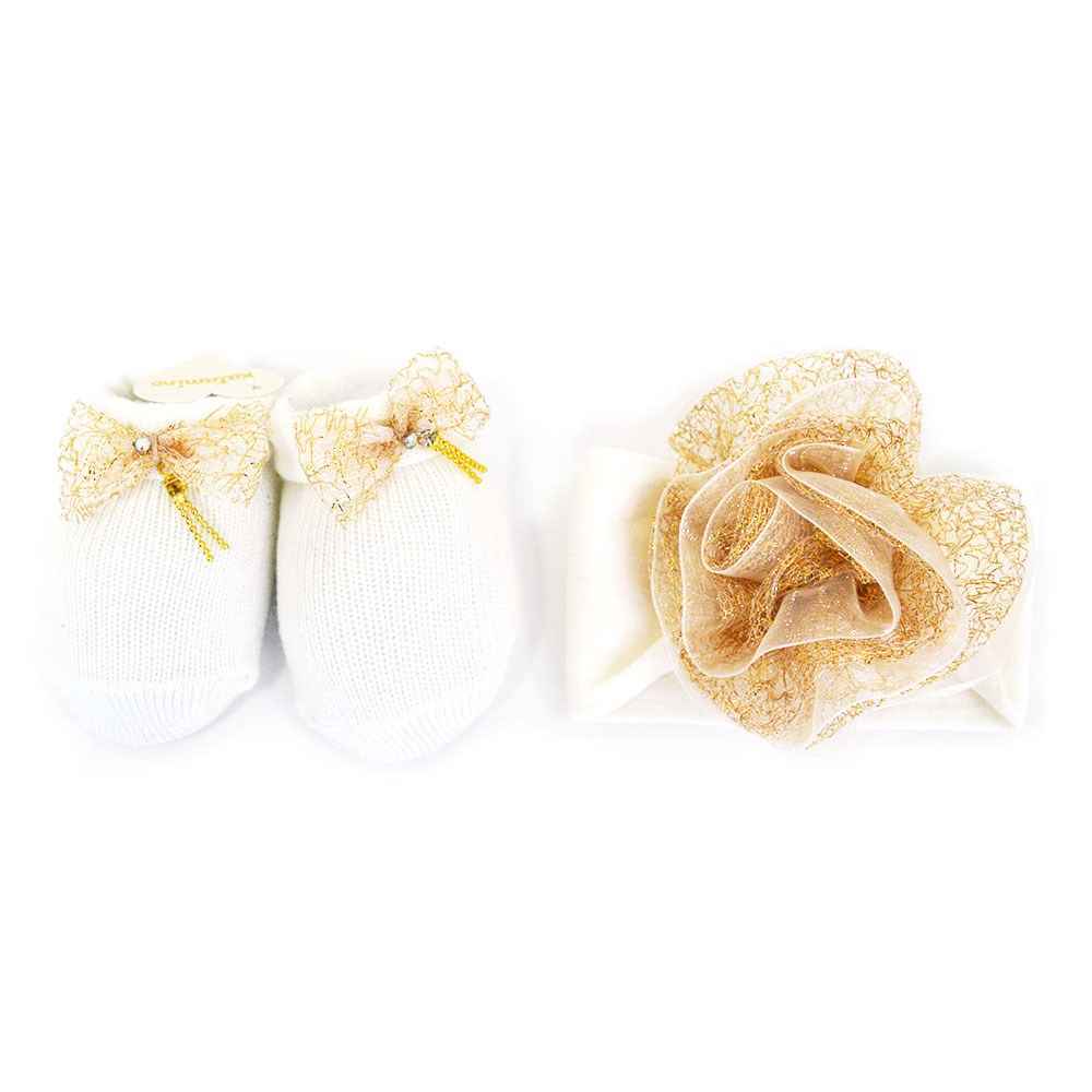 Katamino K42046 Karamel Bandana Bebek Patiği Krem
