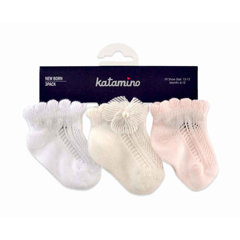 Katamino K42032 3lü Soket Çorap Krem
