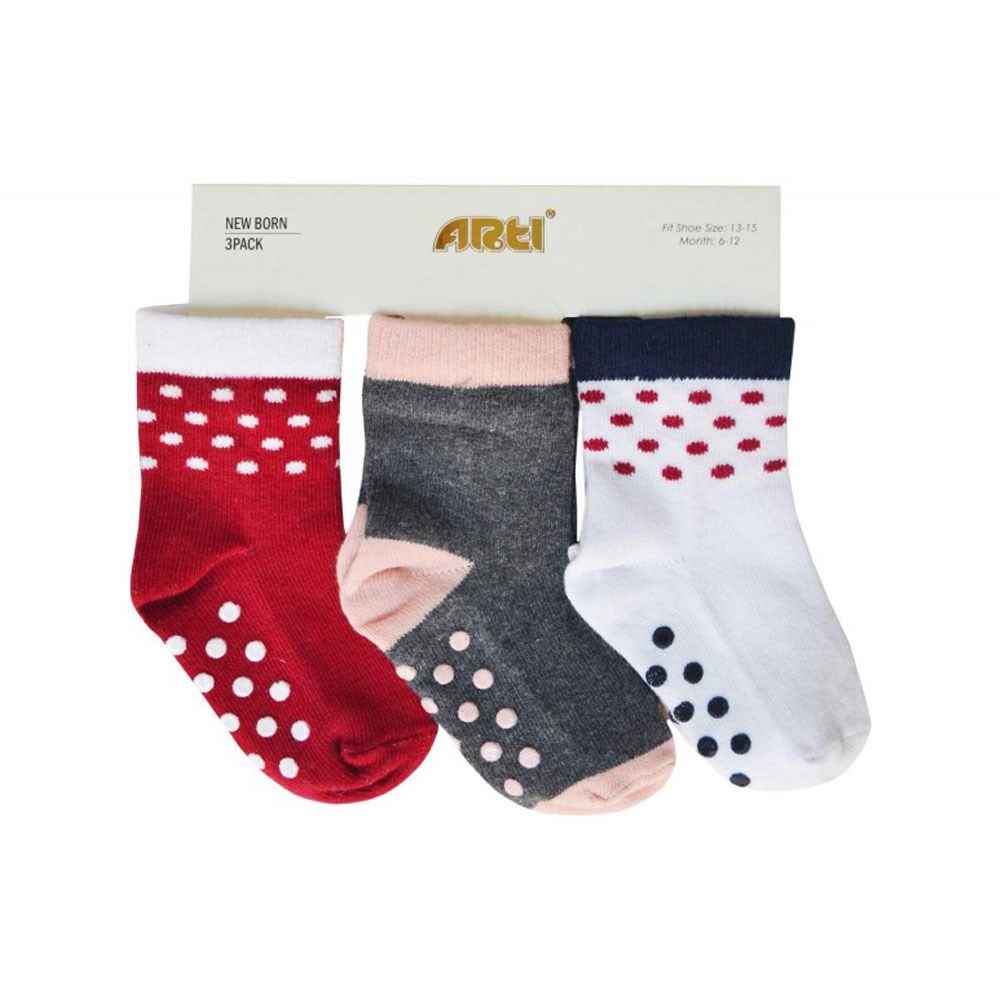 Artı 400265 Casual 3'lü ABS'li Bebek Çorabı Asorti 