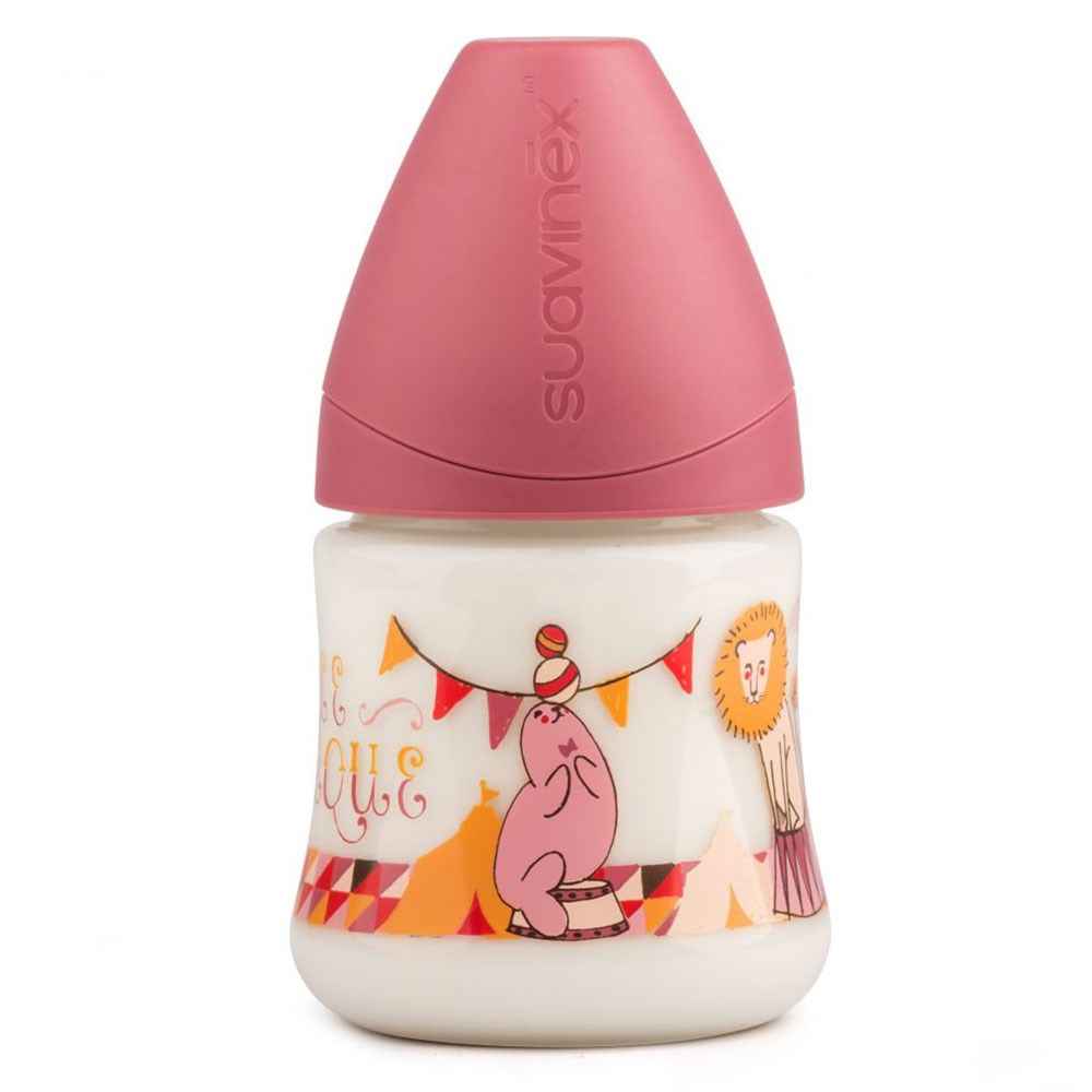 Suavinex 3800141 Silikon Geniş Ağız Biberon 150 ML 0-6 Ay Pembe
