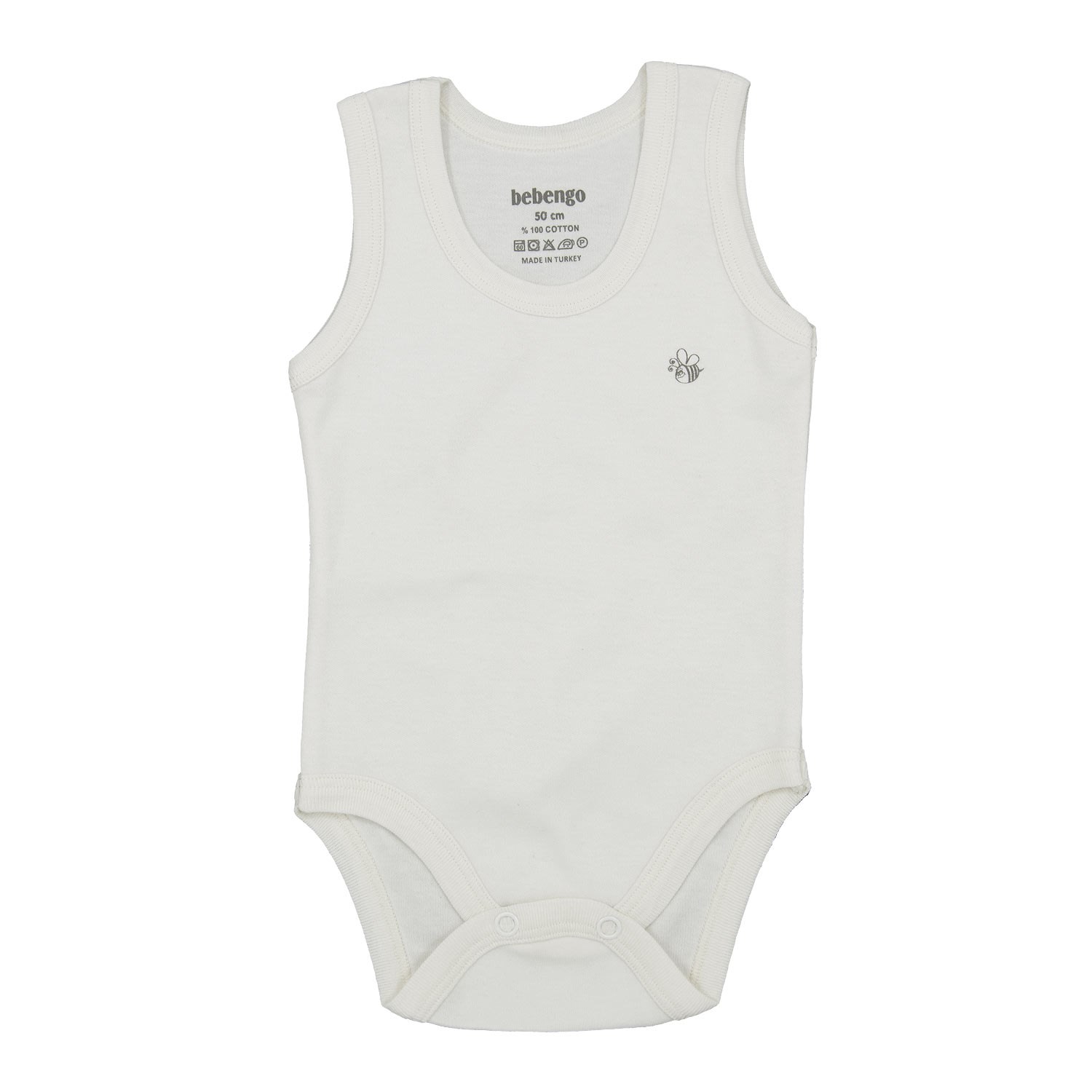 Bebengo 6874 Düz Bebek Atlet Body Krem