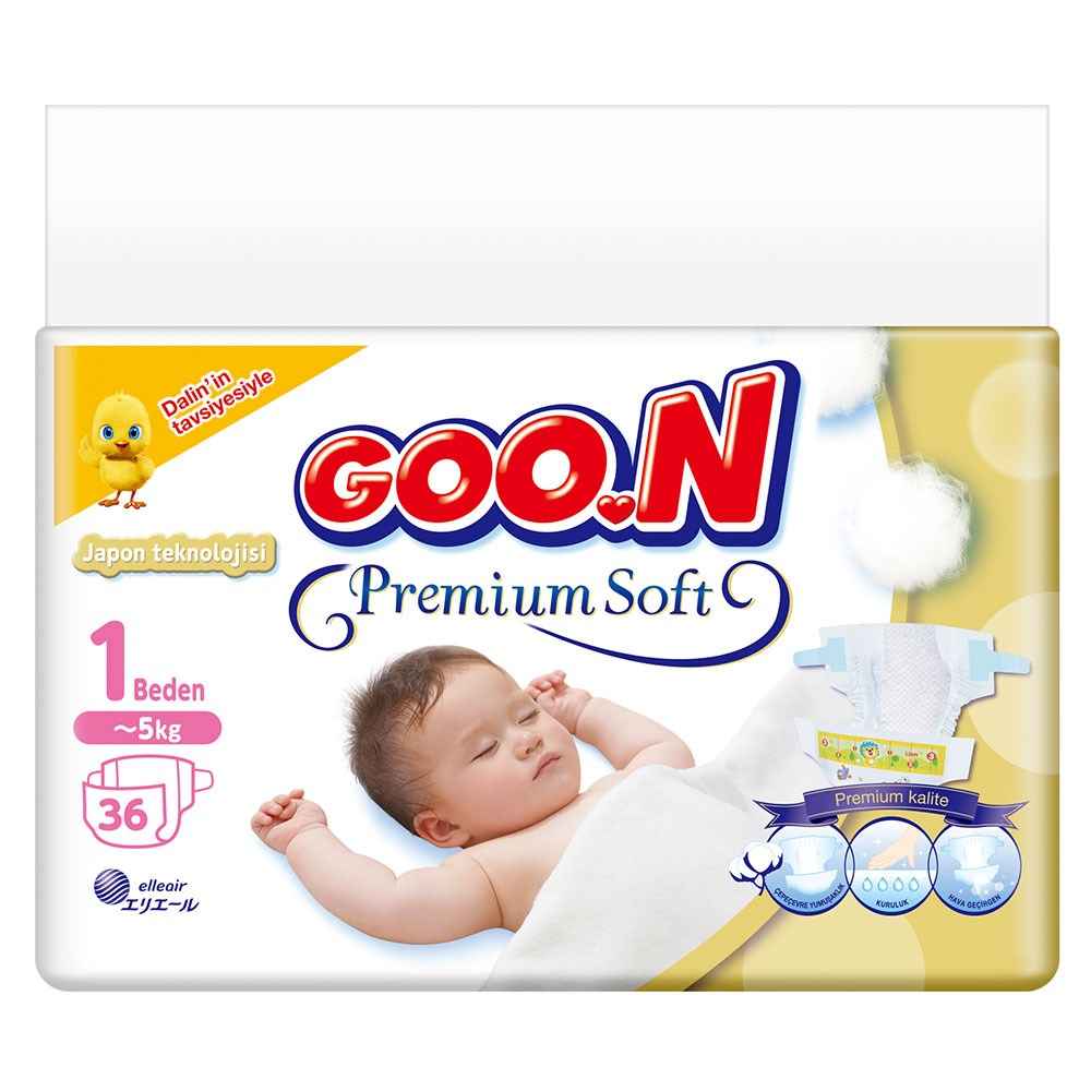 Goon Premium Soft Bant Bebek Bezi No:1 0-5 Kg 36 Adet 