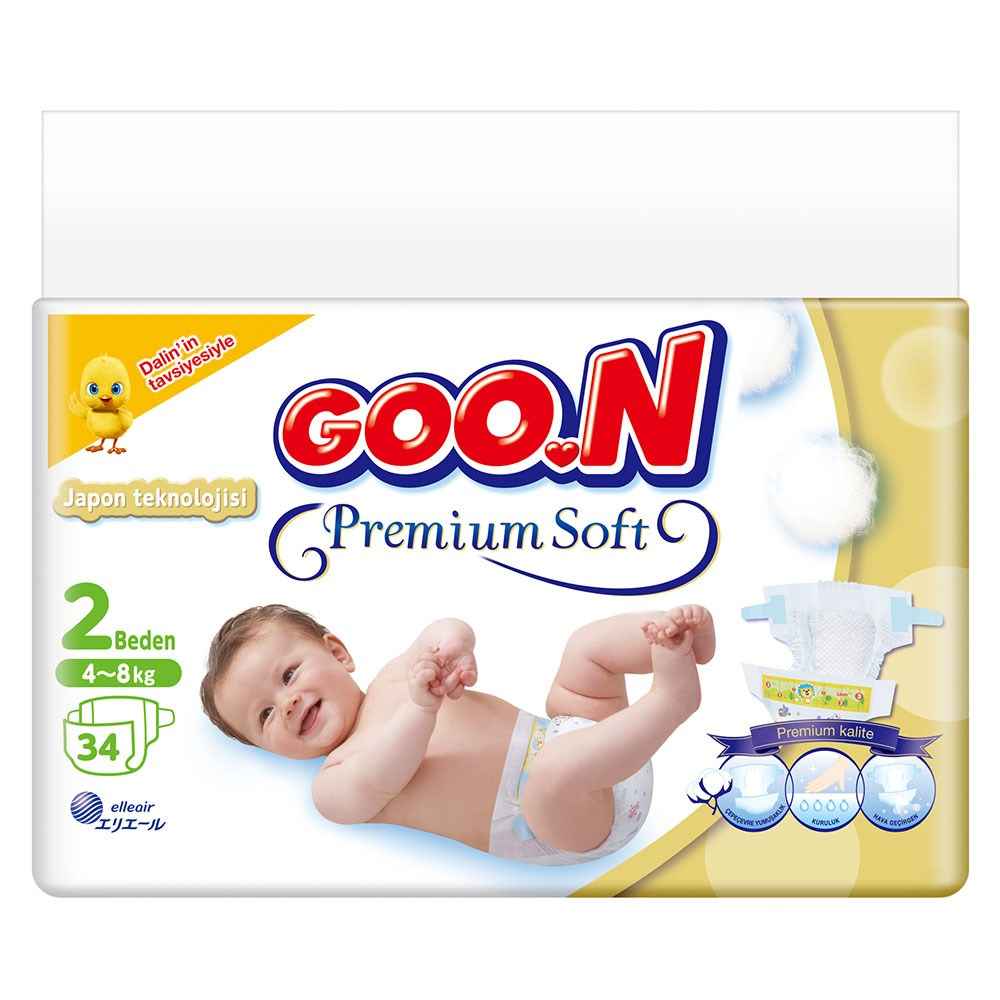 Goon Premium Soft Bant Bebek Bezi No:2 4-8 Kg 34 Adet 