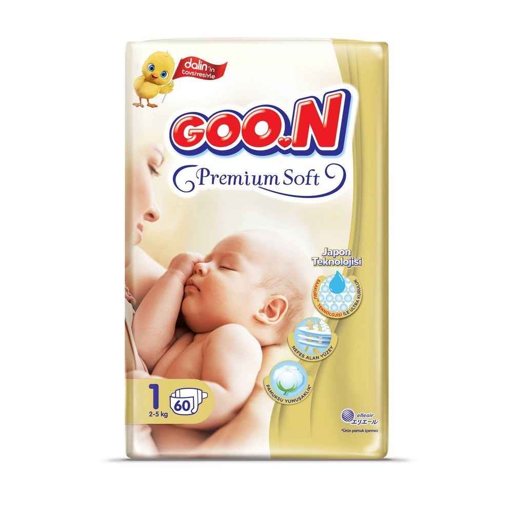 Goon Premium Soft Bant Jumbo Bebek Bezi No:1 2-5 kg 60 Adet 