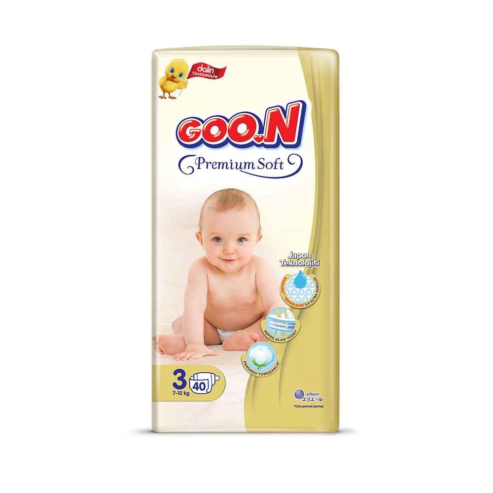 Goon Premium Soft Bant Jumbo Bebek Bezi No:3 7-12 Kg 40 Adet 
