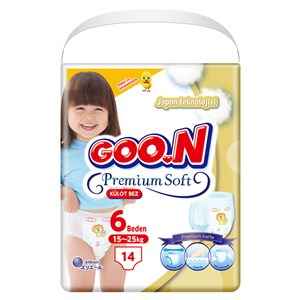 Goon Premium Soft Külot Bebek Bezi No:6 15-25 Kg 14 Adet 