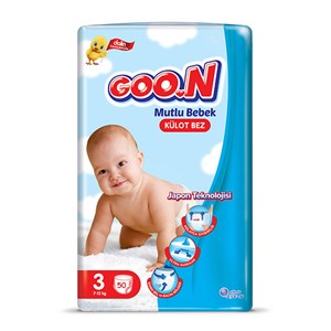 Goon Mutlu Bebek Jumbo Külot Bebek Bezi No:3 7-12 Kg 50 Adet 