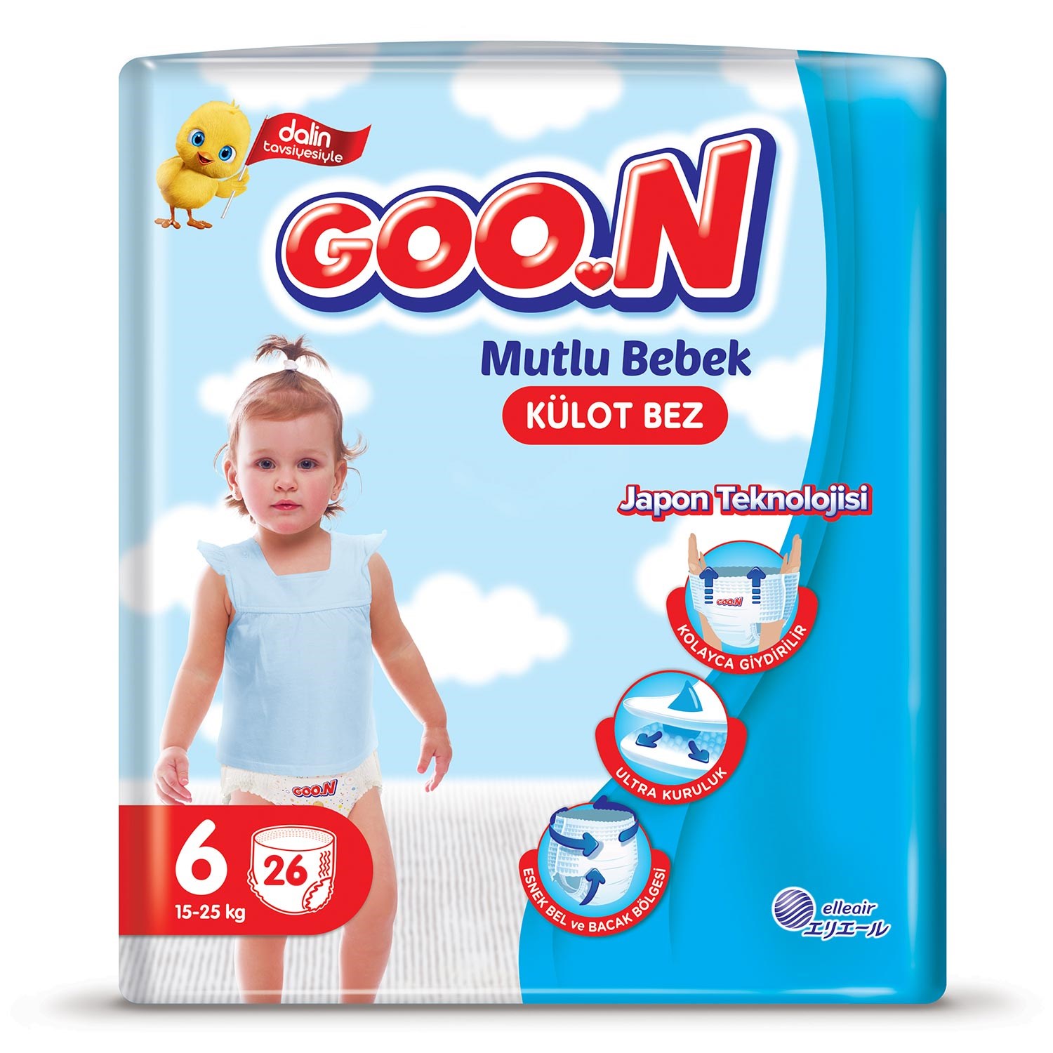 Goon Mutlu Bebek Jumbo Külot Bebek Bezi No:6 15-25 Kg 