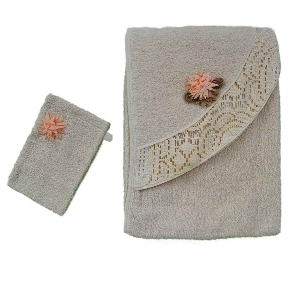 Bebbemini BM1661 Bebek Havlu Seti Somon Fiyatı İlke Bebe