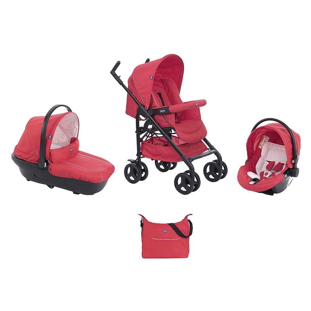 Chicco Trio Sprint Travel Sistem Bebek Arabası Red Passion