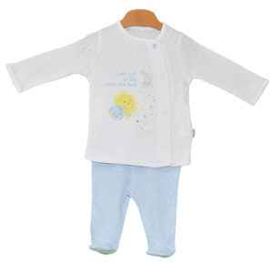 KitiKate S46465 Dreams Jakarlı Bebek Pijama Takımı Mavi