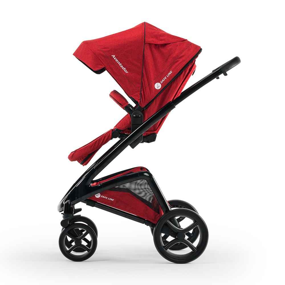 Safe Line Aventador Premium Red Travel Bebek Arabası Black