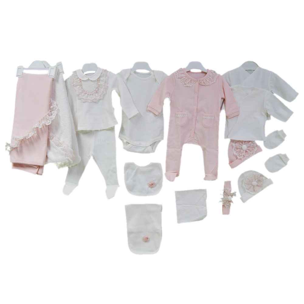 İdil Baby 10546 15'li Bebek Hastane Çıkış Seti Pudra