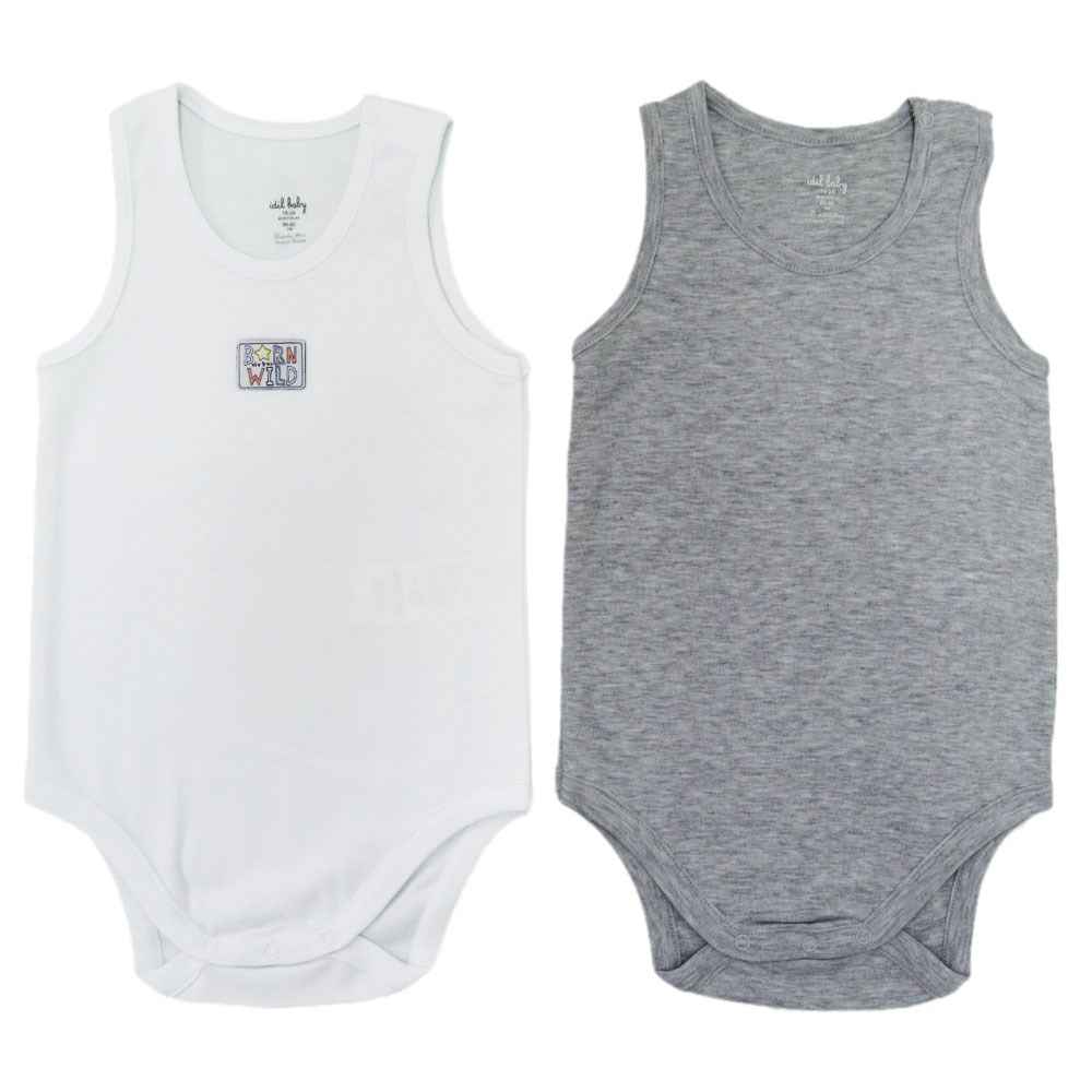 İdil Baby 9984 Bebek Body Gri-Melanj