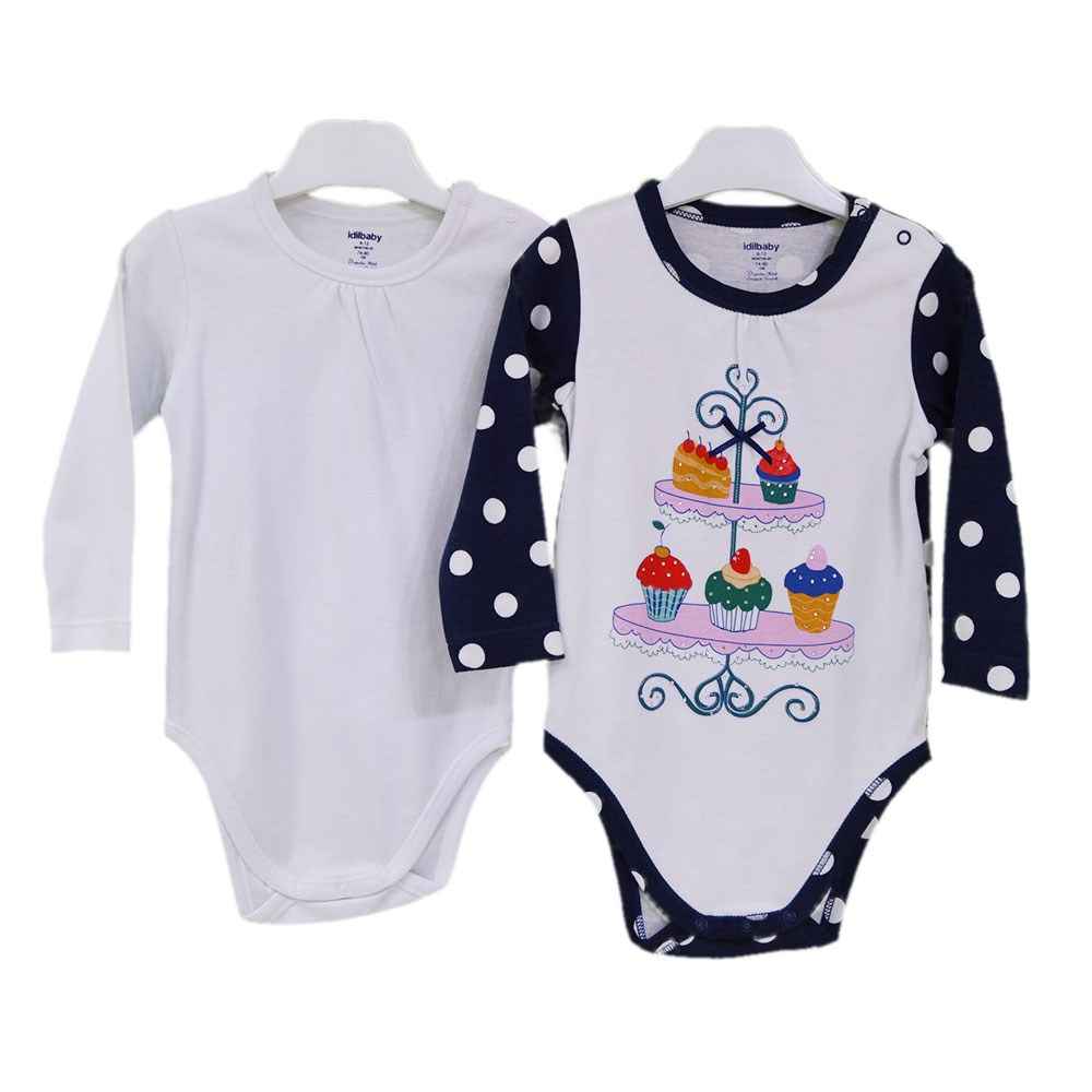 İdil Baby 3179 2'li Bebek Body Lacivert