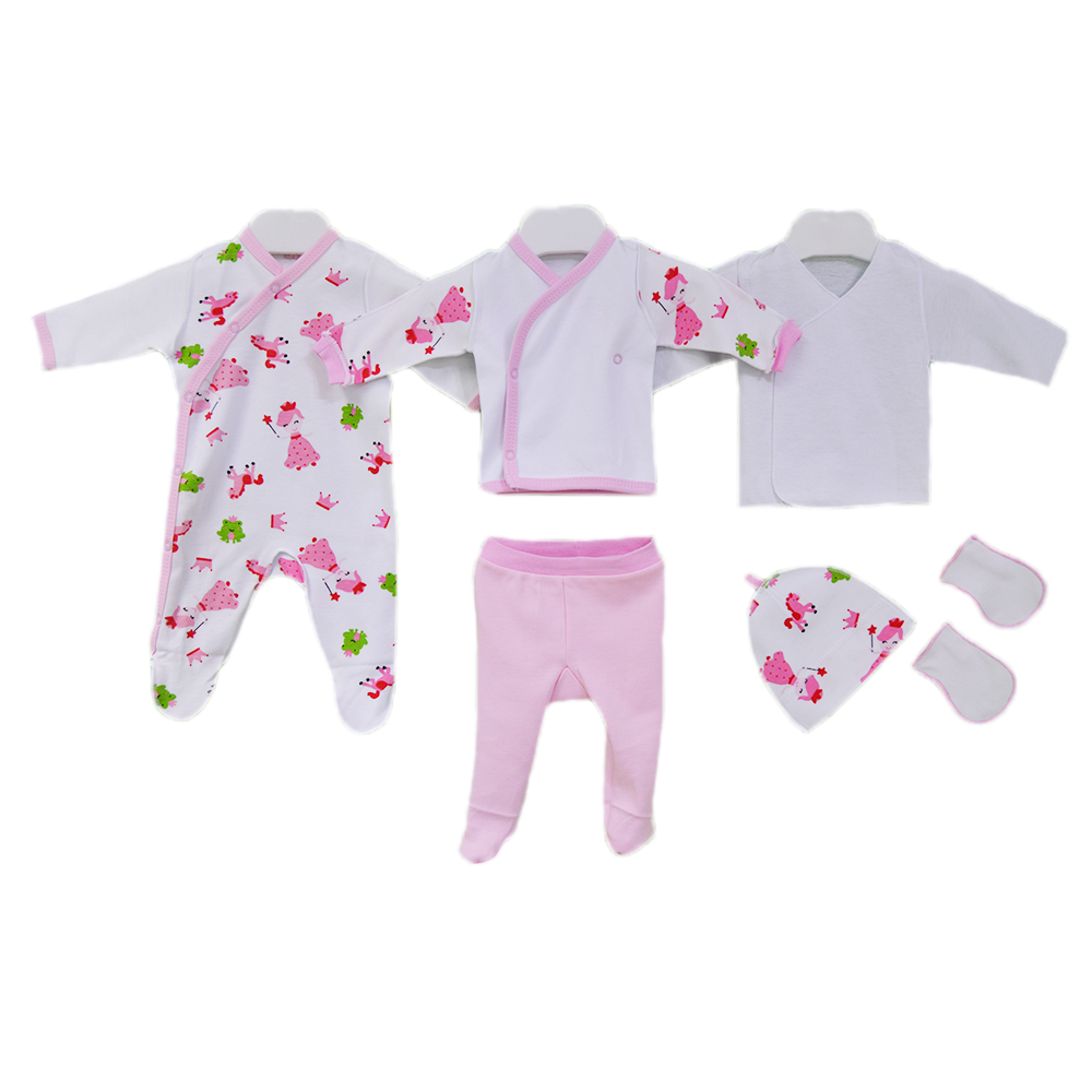 Sevi Bebe 530 Bebek Prematüre 6'lı Zıbın Takımı Pembe