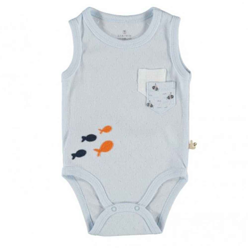 Bibaby 56448 Discovery Ay Bebek Body Mavi