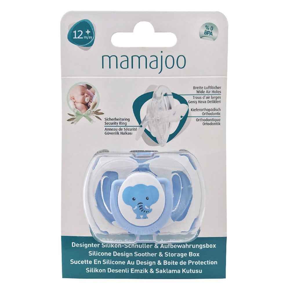 Mamajoo Tekli Emzik ve Saklama Kutusu 12+ Ay Mavi