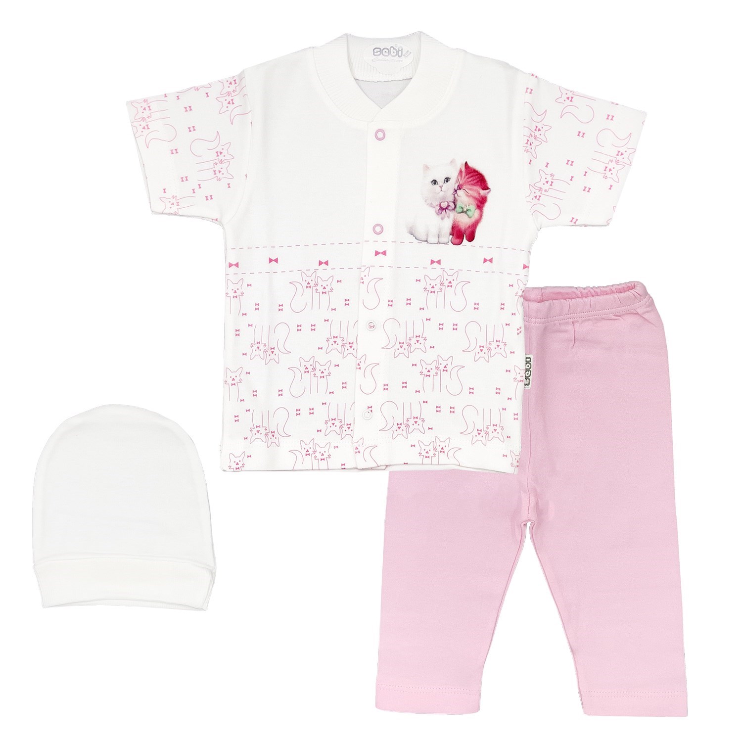 Sebi 12003 Bebek Pijama Takımı Pembe