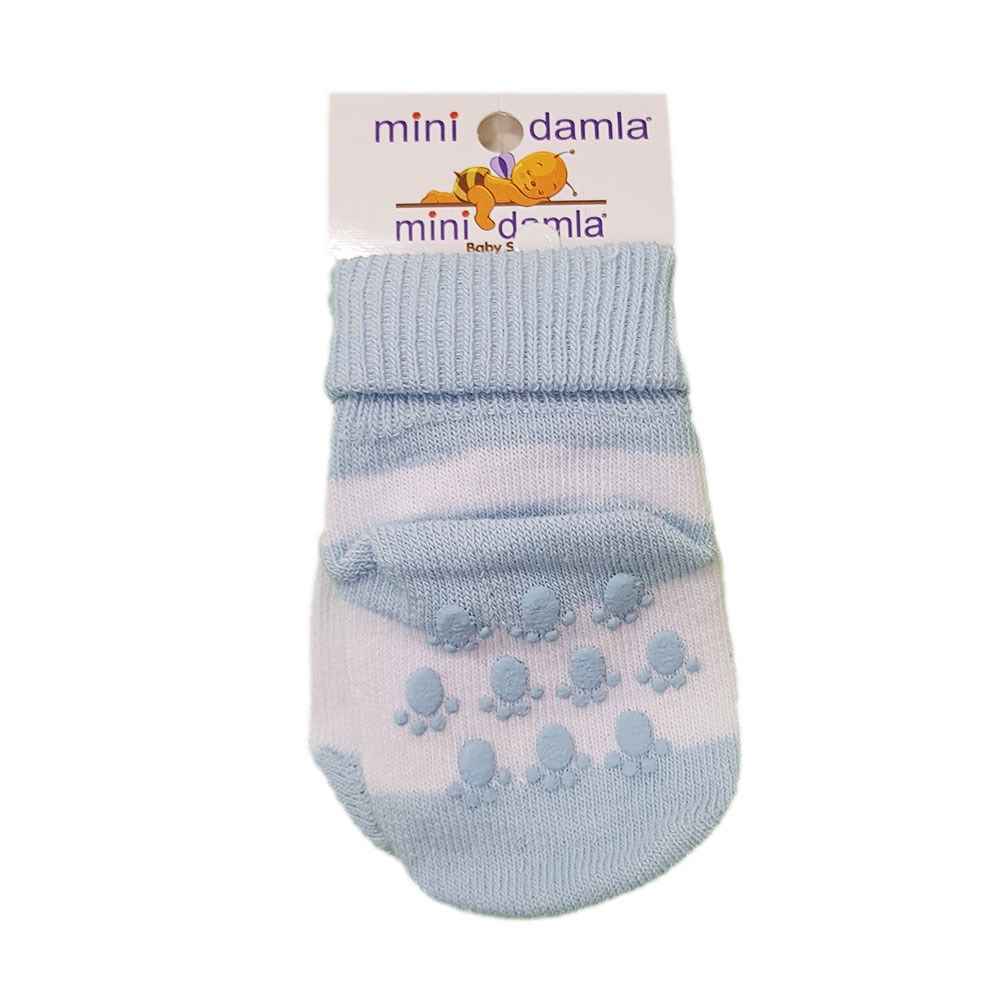 Minidamla 43615 Kaymaz Bebek Çorabı Mavi