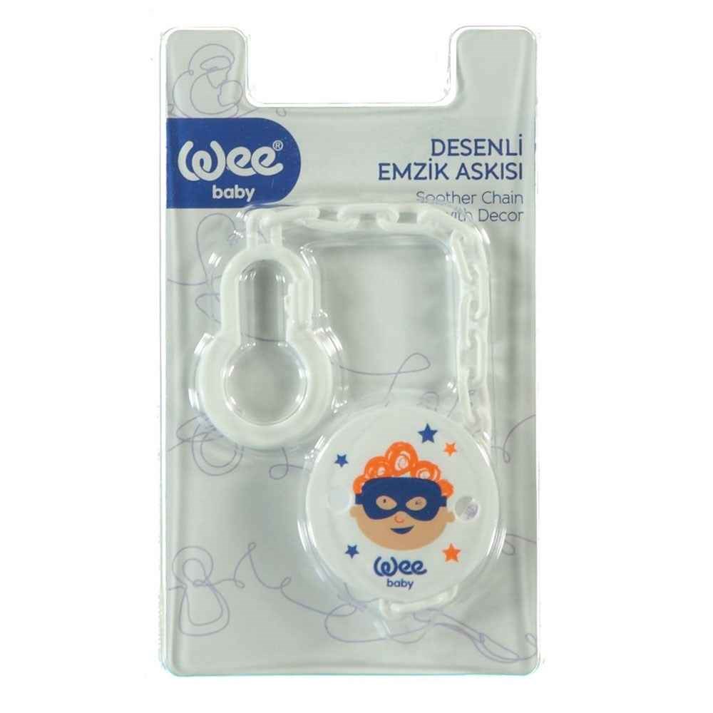 Wee Baby 901 Desenli  Emzik Askısı Beyaz