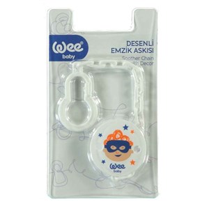 Wee Baby 901 Desenli  Emzik Askısı Beyaz