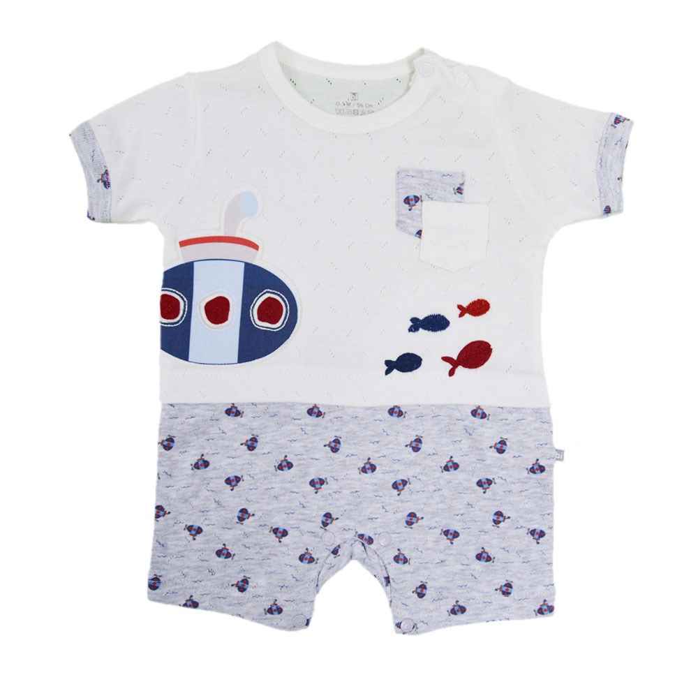 Bibaby 60273 Discovery Bebek Şort Tulum Gri Fiyatı İlke Bebe