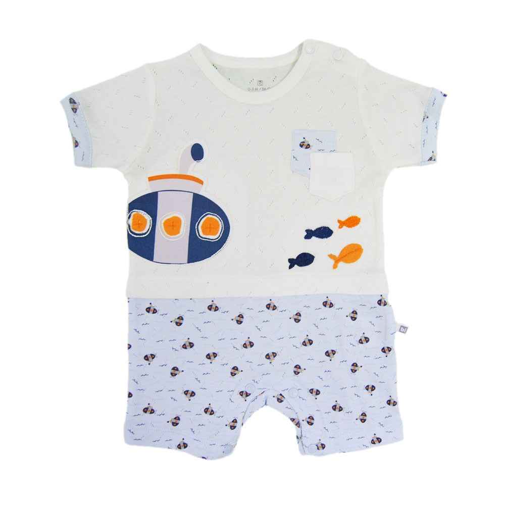 Bibaby 60273 Discovery Bebek Şort Tulum Mavi