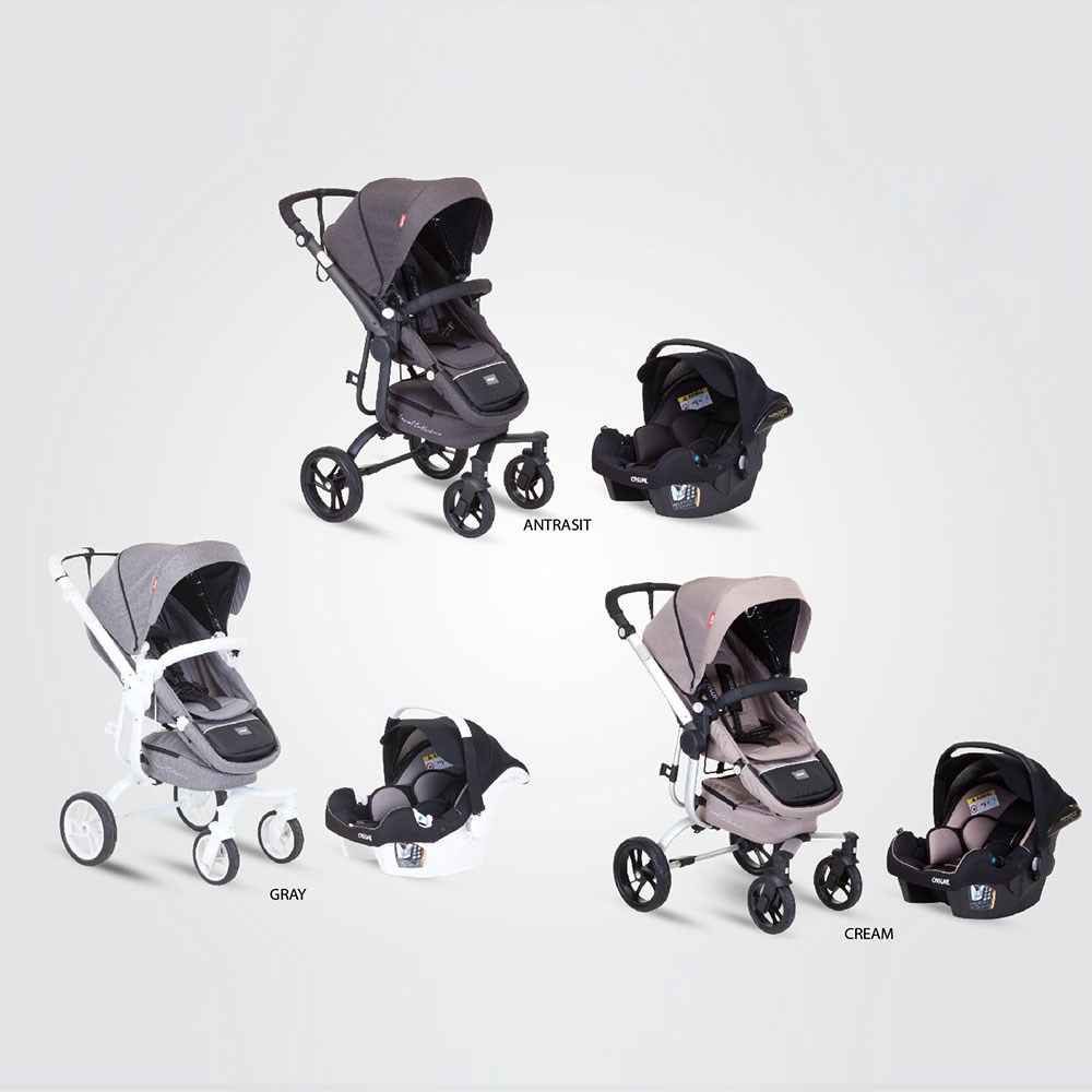 Casual Quatro Trona Safe Travel Sistem Bebek Arabası Gray