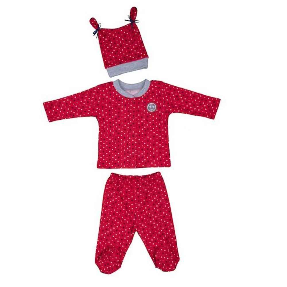 Bebepan Mrs.Owl Bebek Pijama Takımı Kırmızı