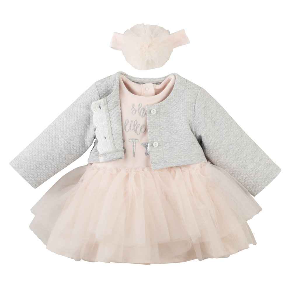 İdil Baby 11073 3'lü Bebek Takımı Pudra
