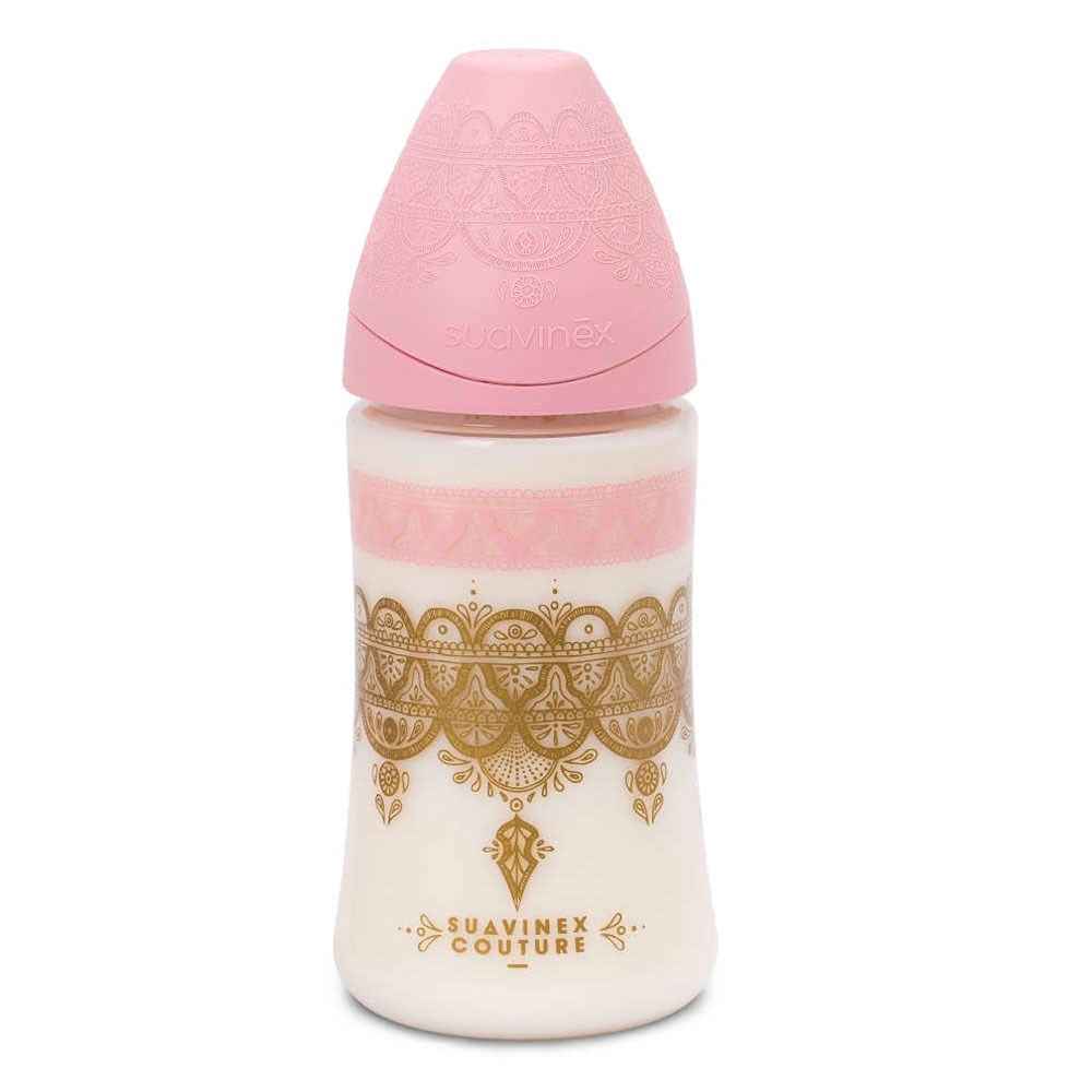 Suavinex 3162102 Haute Couture Geniş Ağız Biberon 270Ml Pembe