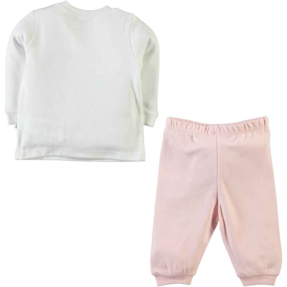 Kitikate S09699 Omuzdan Patlı 2'li Bebek Pijama Takımı Pembe