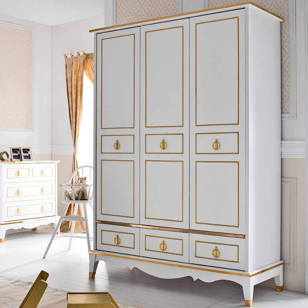 Belis Oasis Bebek Odası 3 Kapılı Dolap 