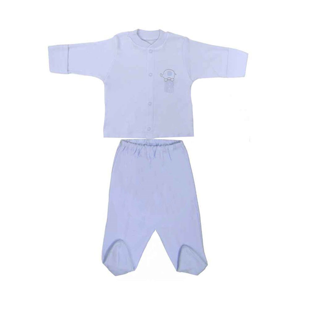 Bebitof Eldivenli 2'Li Bebek Pijama Takımı BBTF-6004 Mavi