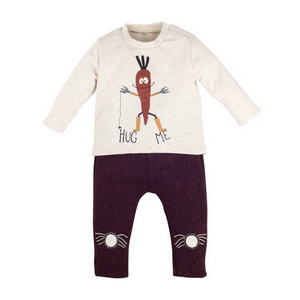 Mamino Erkek Bebek 2'li Takım 10751 Bordo