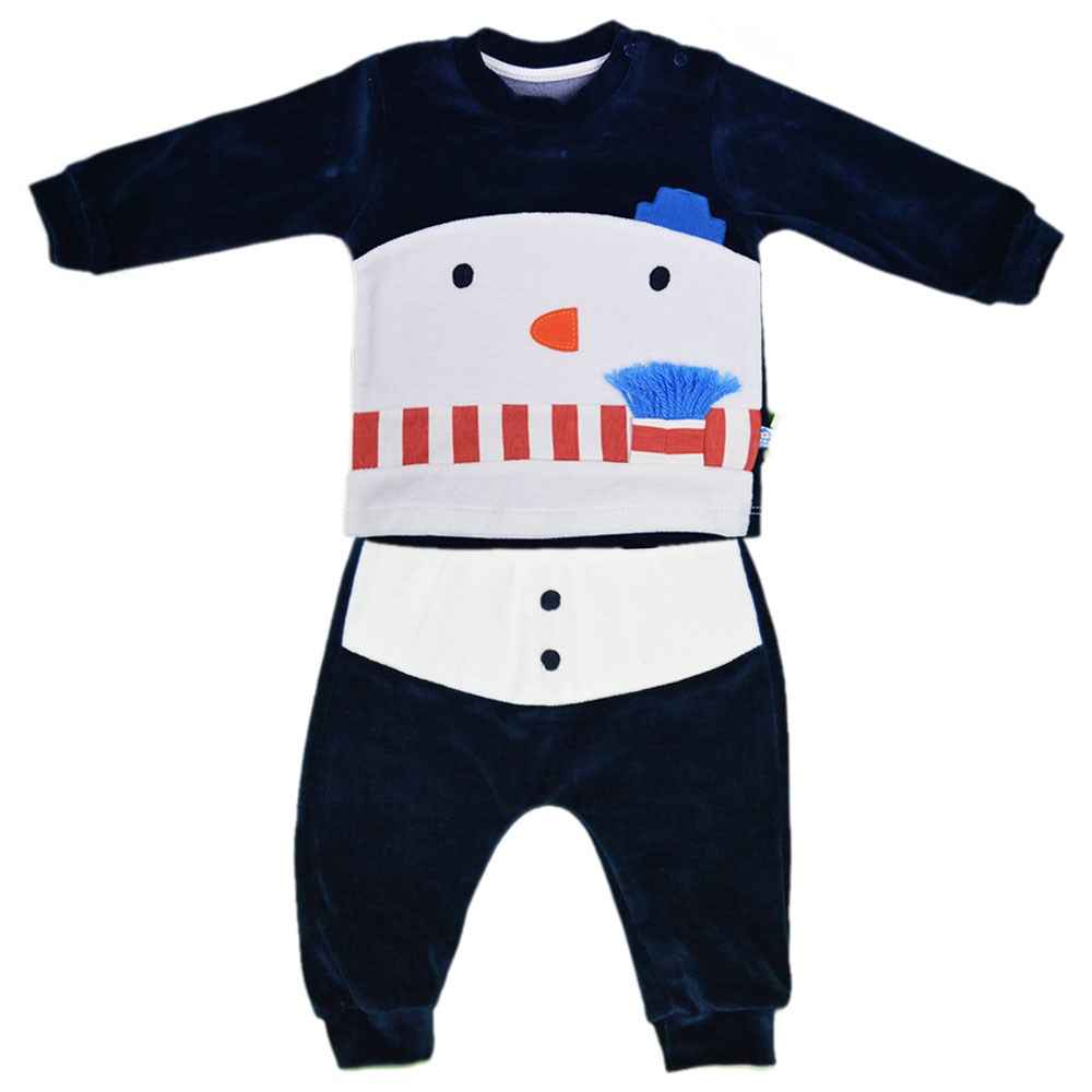 Mymio Snow Kadife Atkılı 2'li Bebek Takım 9720 Lacivert