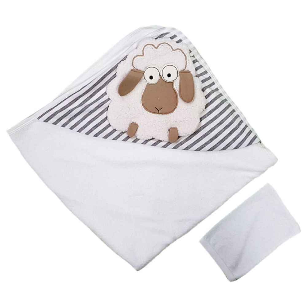 Mymio Kuzu Bebek Havlusu 9350 80x90 cm Gri