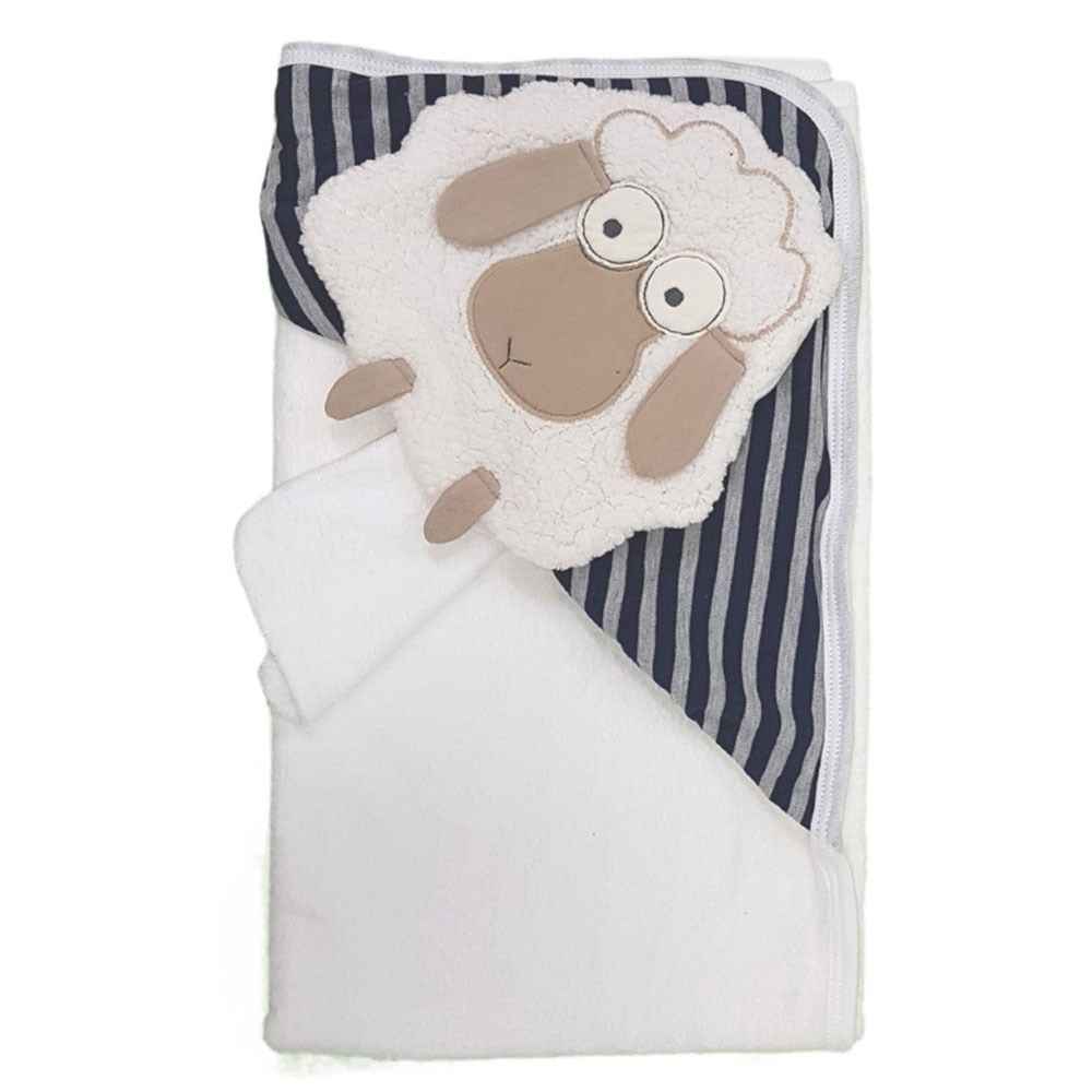 Mymio Kuzu Bebek Havlusu 9350 80x90 cm Lacivert