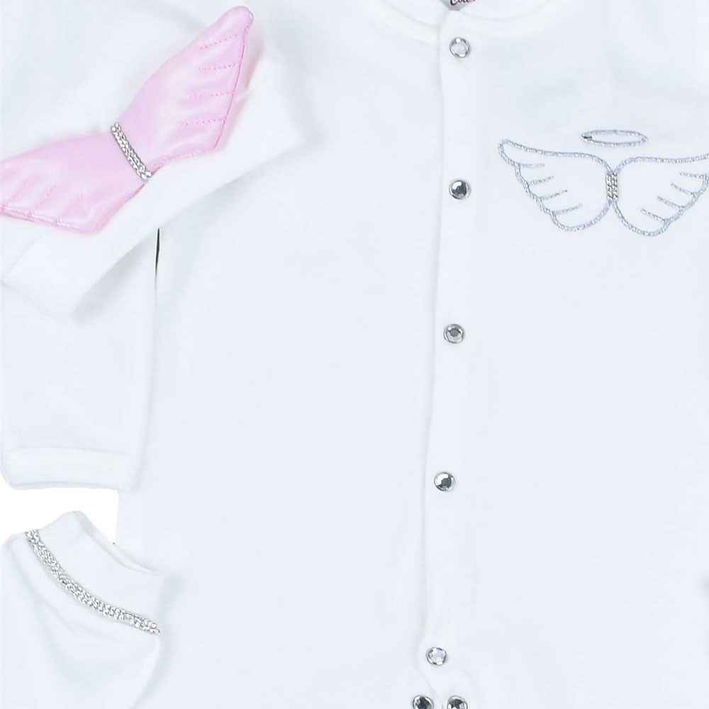 Eda Baby Kanatlı Bebek Tulum Seti 1163 Pembe