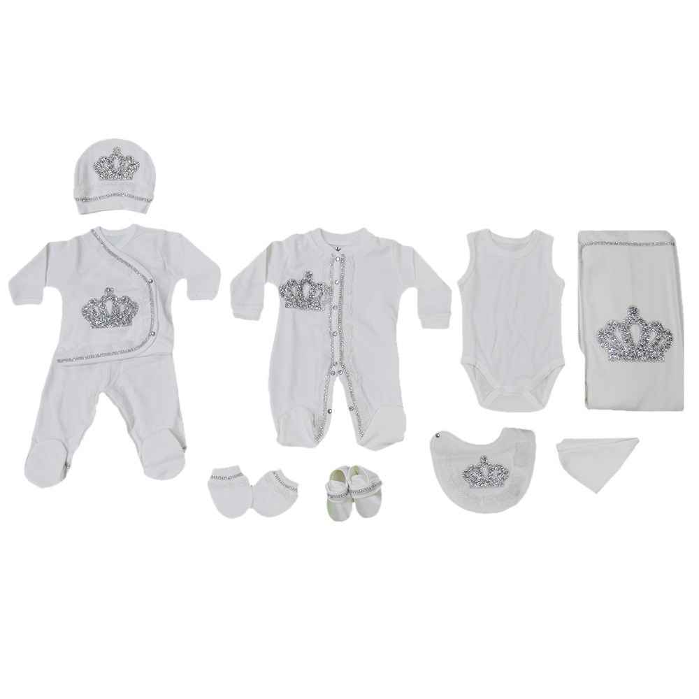 Eda Baby Hastane Çıkışı 10'lu Set 0-3 Ay 1055 Beyaz