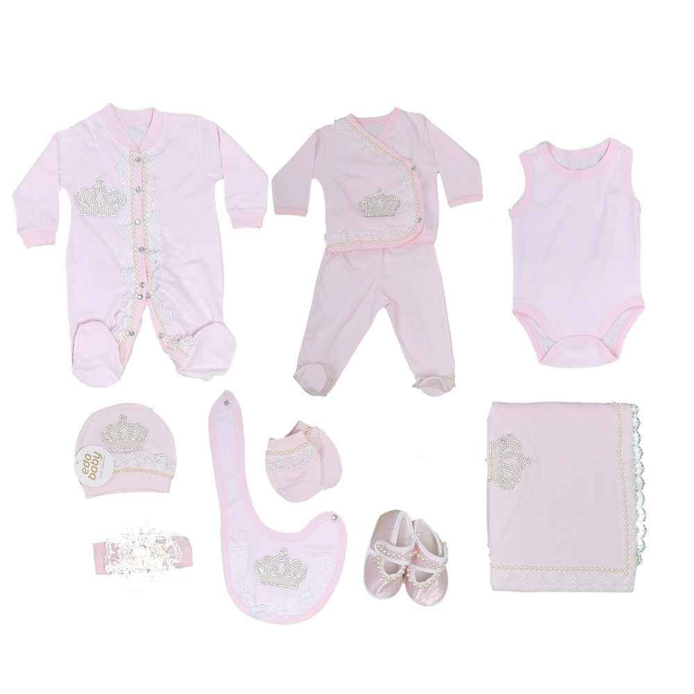 Eda Baby Hastane Çıkışı 10'lu Set 0-3 Ay 1055 Pembe