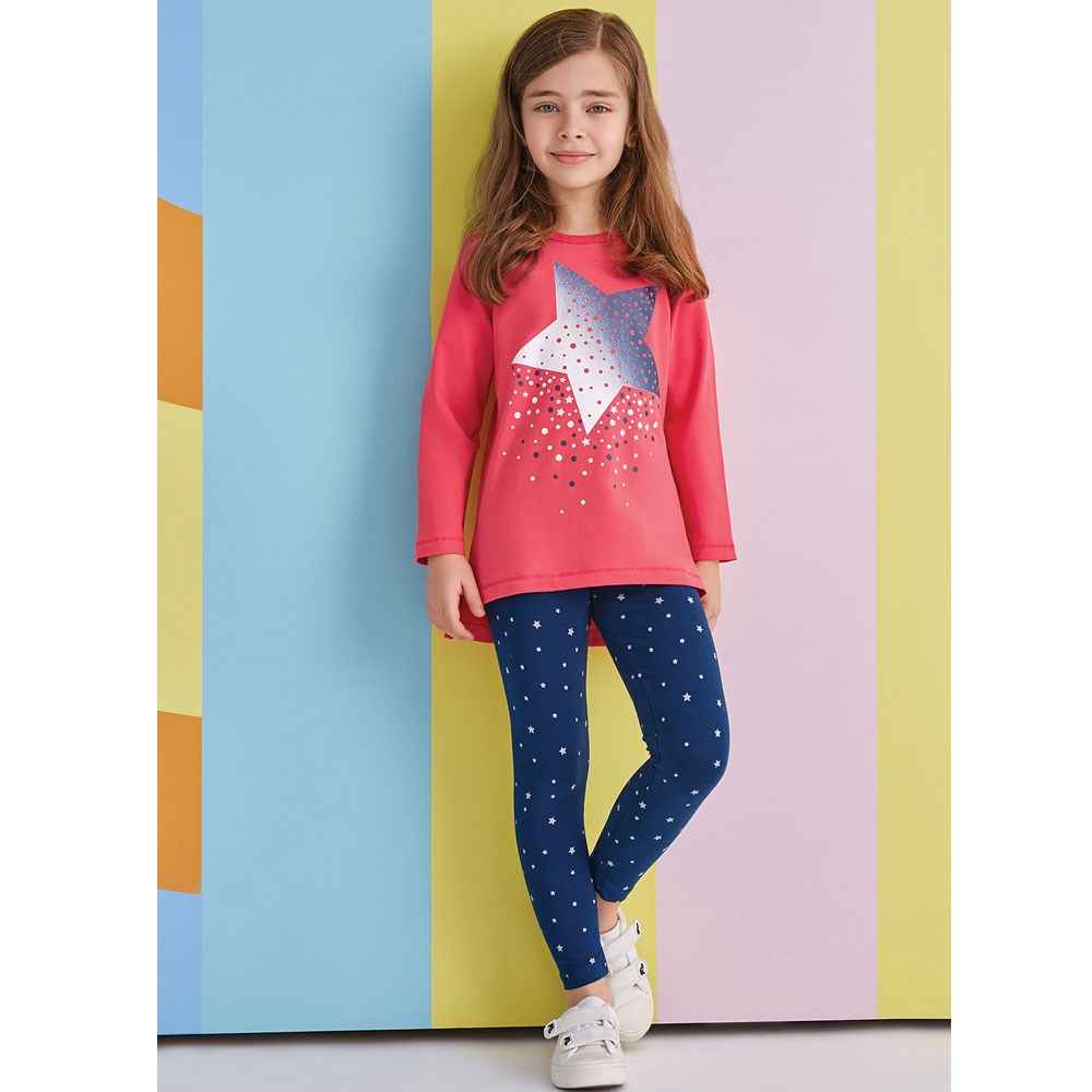 Roly Poly Çocuk Pijama Takımı RP1351 Nar Çiçeği