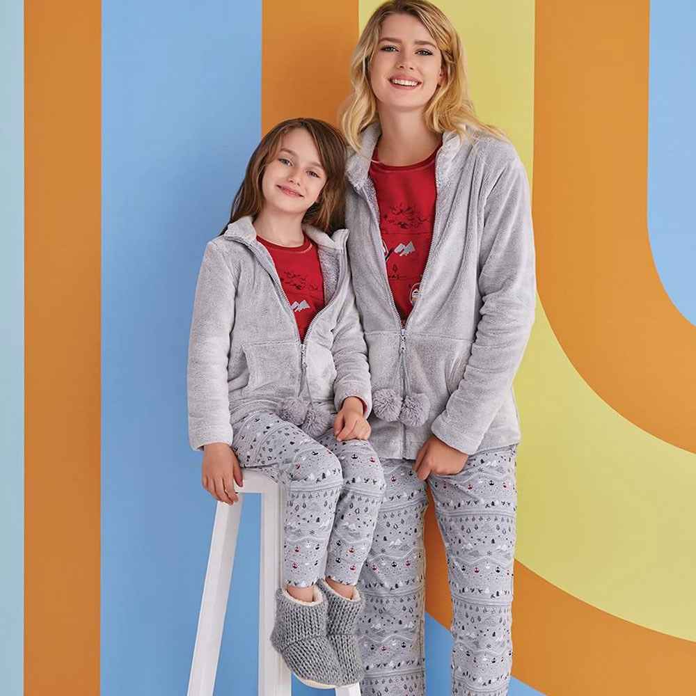 Roly Poly 3lü Çocuk Pijama Takımı RP1362 Kırmızı