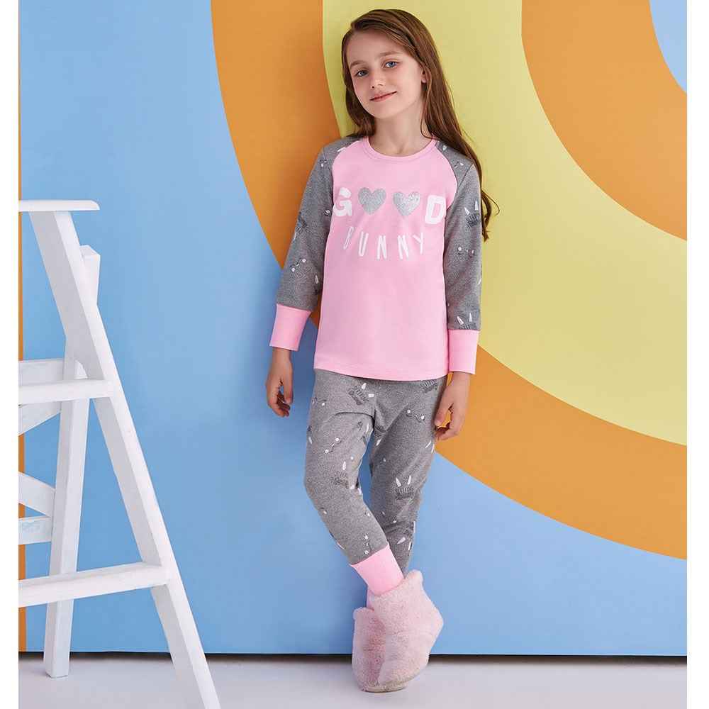 Roly Poly Çocuk Pijama Takımı RP1376 Açık Pembe